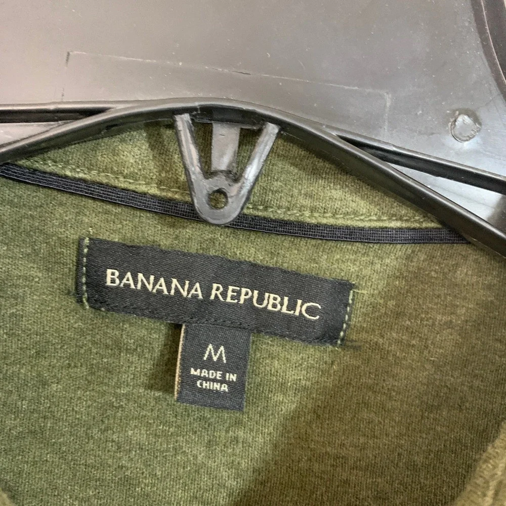 Banana Republic Men's M Green Luxury Touch Polo Shirt Cotton